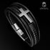 Kreuz Leder Armband mit Gravur Uniqal